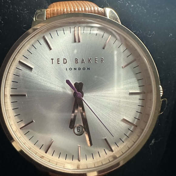 NEW with Tags! Ted Baker London Watch Brown Leather Rose Gold Date Display - Picture 12 of 16